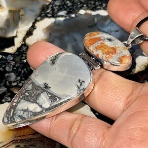 Large Brecciated Maligano Jasper Pendant 3 1/4”